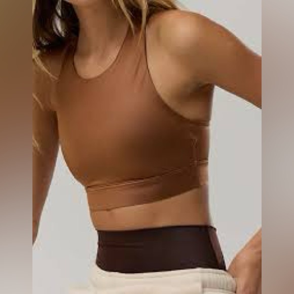 Offline by Aerie Chocolate Brown Sports Bra - Picture 1 of 7